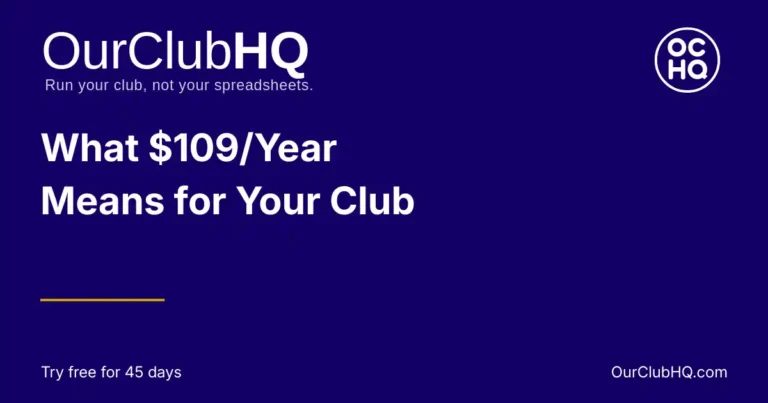 What $109/Year Means for Your Club